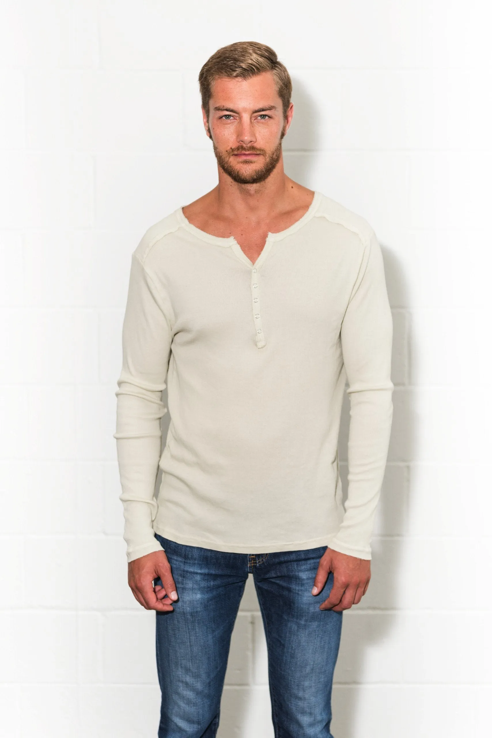 Men's Long Sleeve Henley