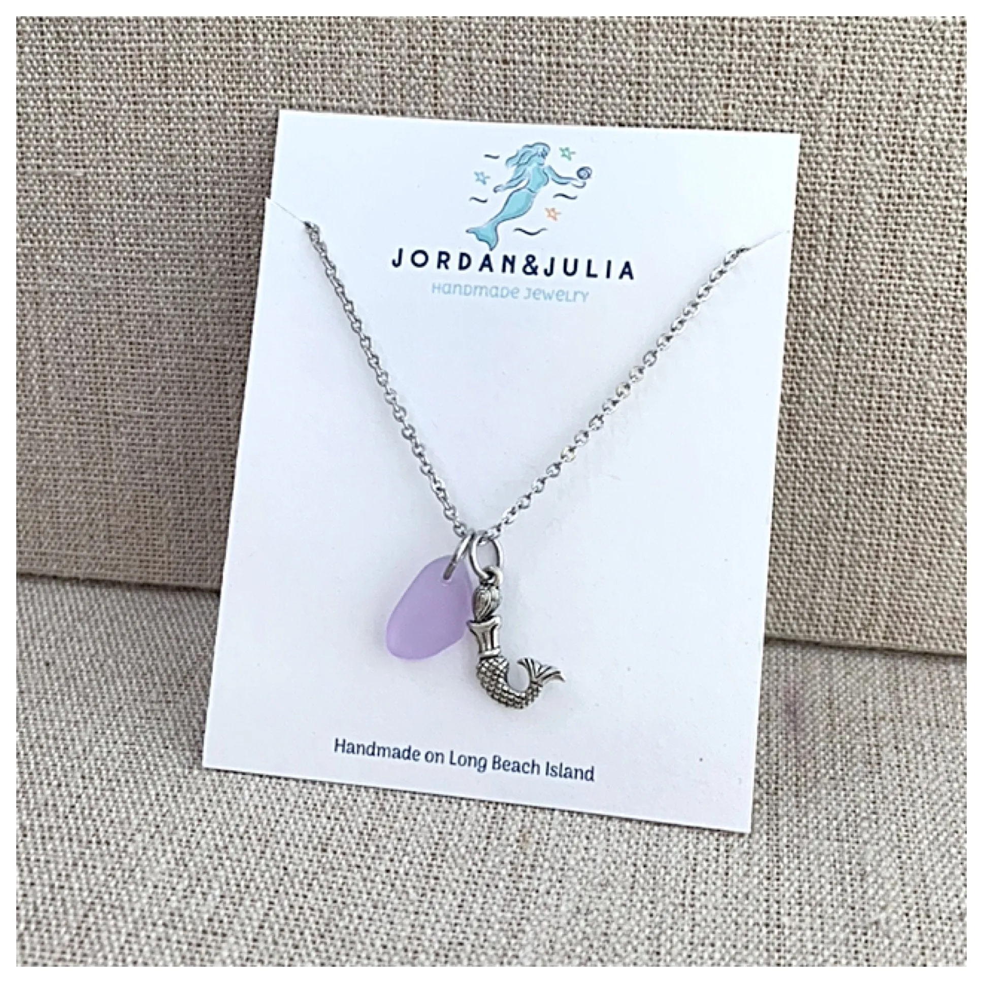 Mermaid Cham duo Sea Glass Necklace