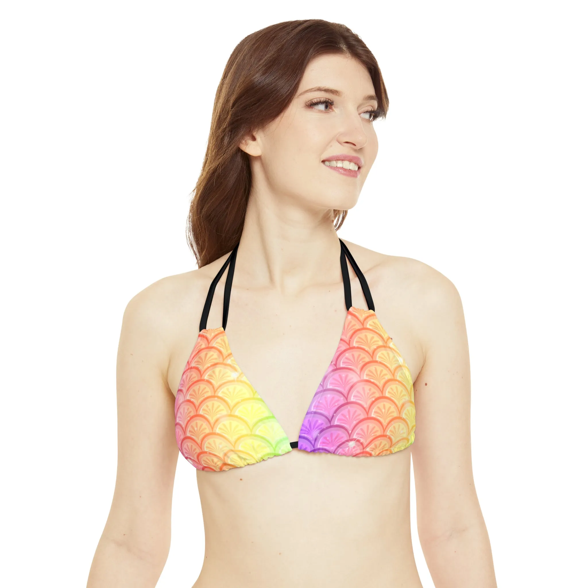 Mermaid Scales Strappy Bikini Set