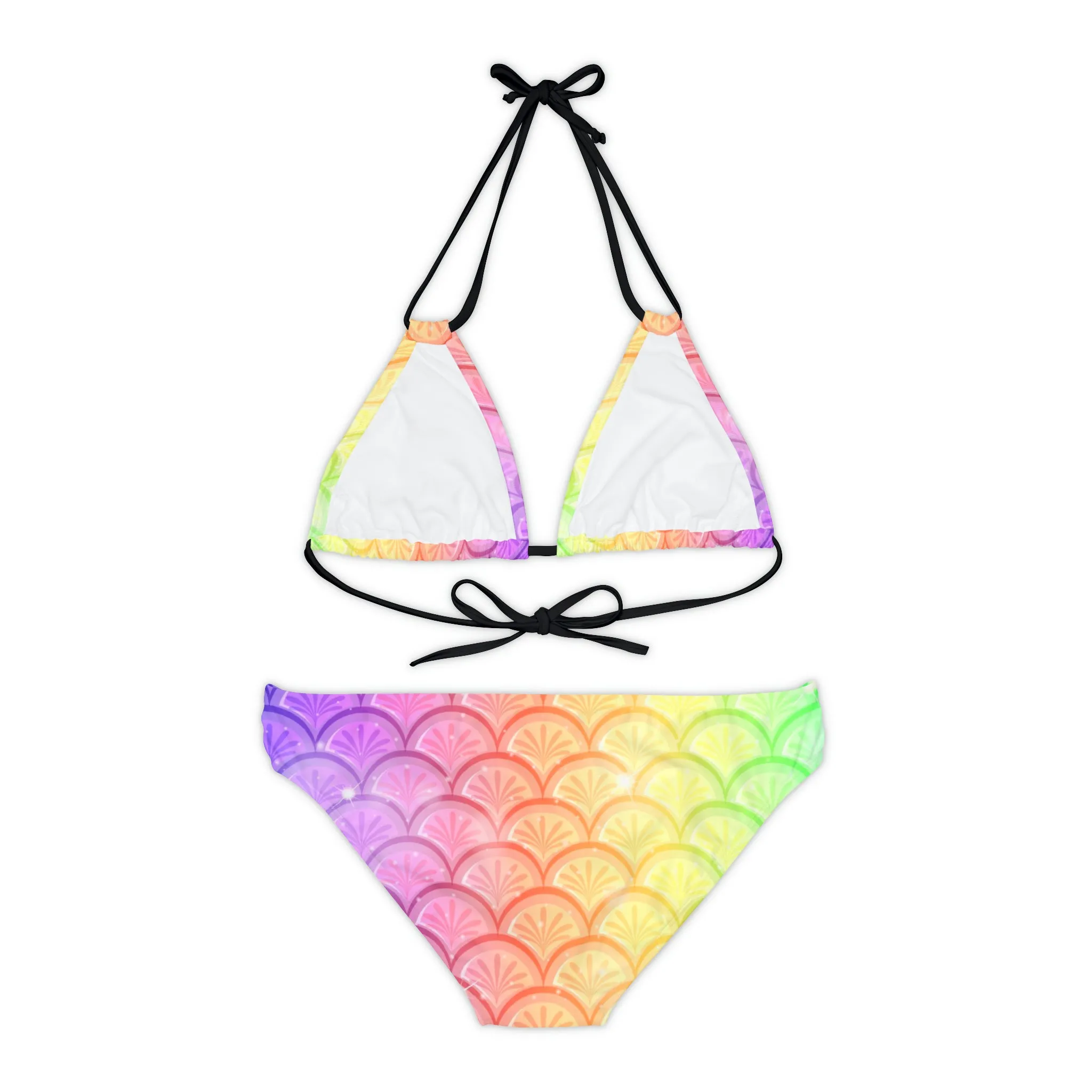 Mermaid Scales Strappy Bikini Set