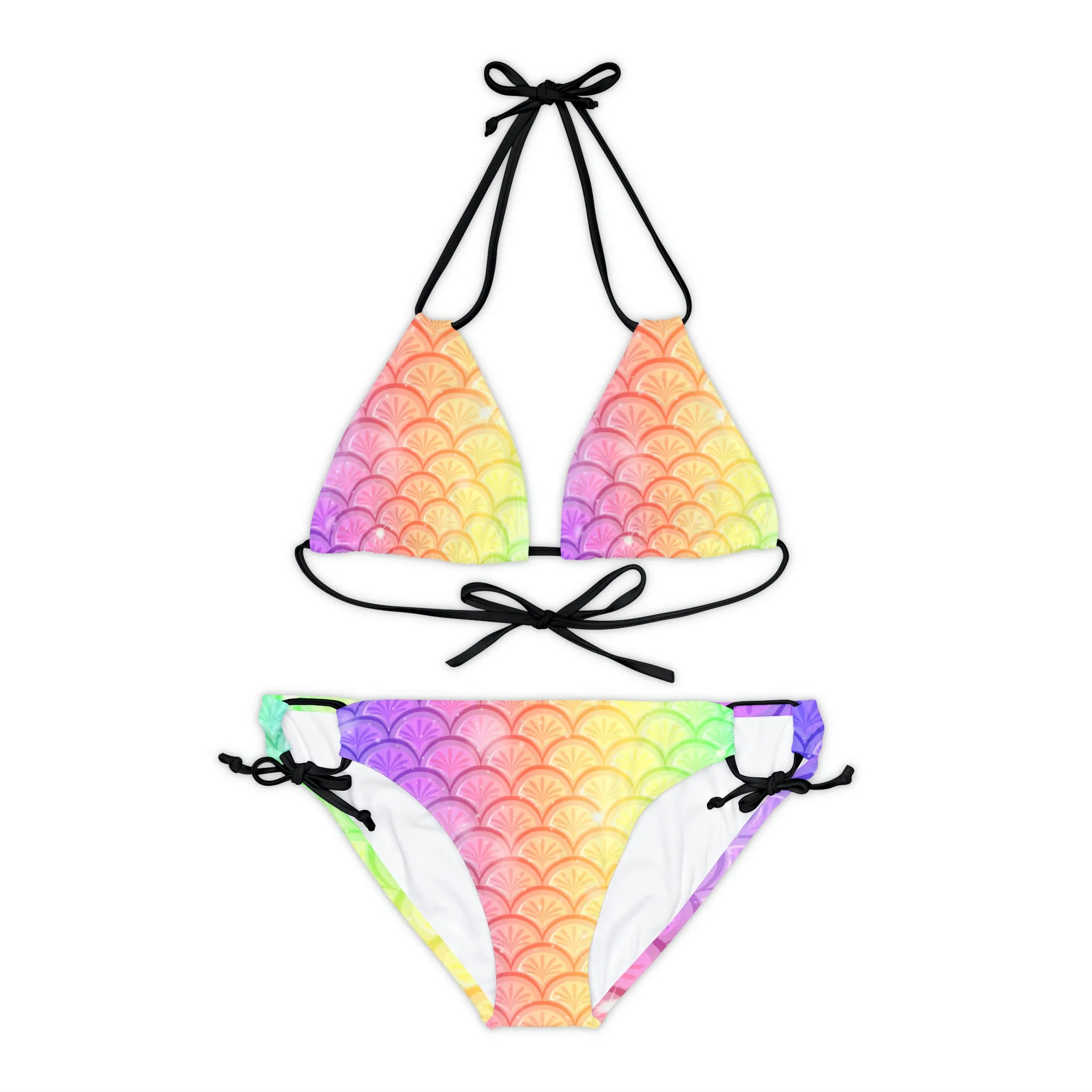 Mermaid Scales Strappy Bikini Set