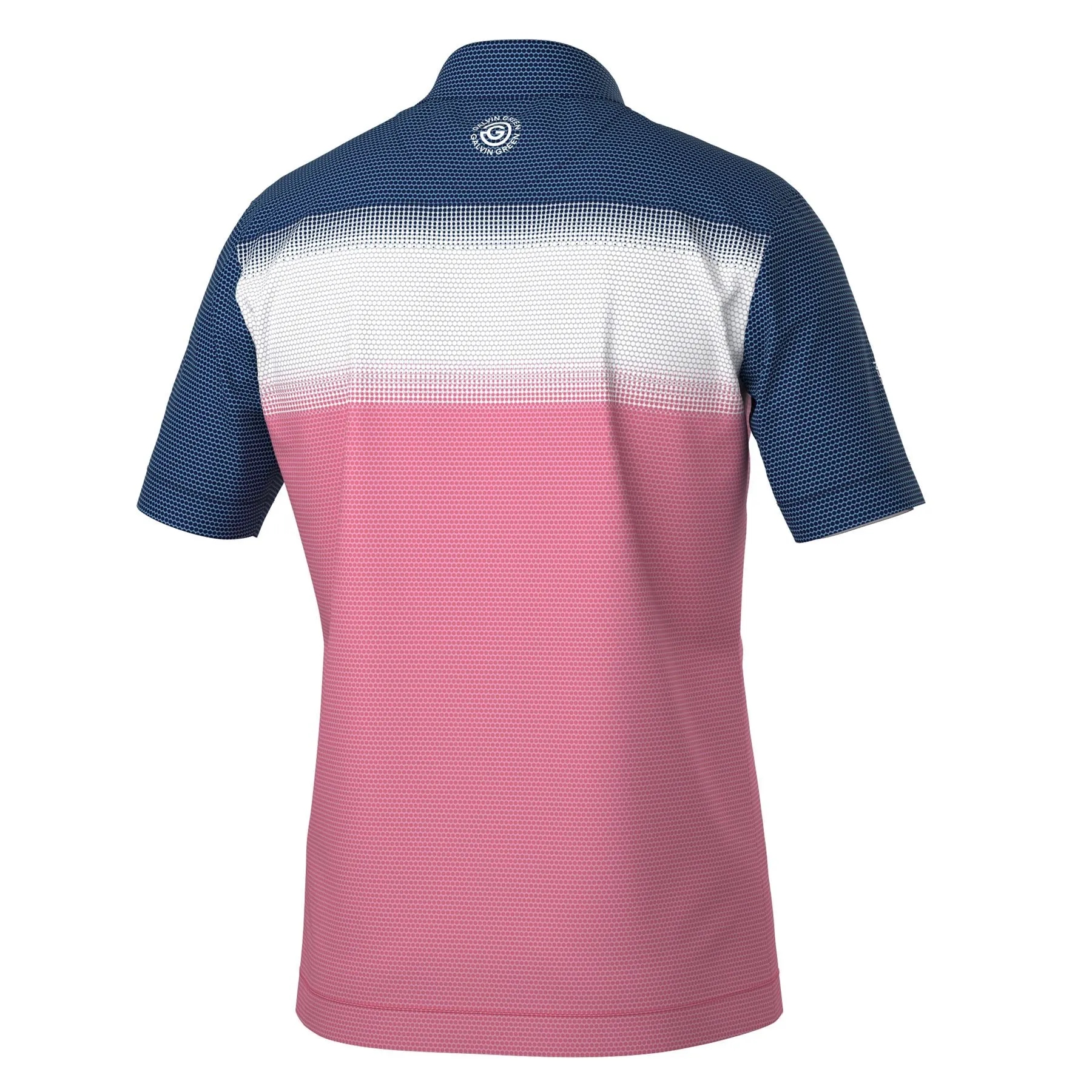 Mo Ventil8  Regular Fit Polo Camelia Rose/Navy - SS24