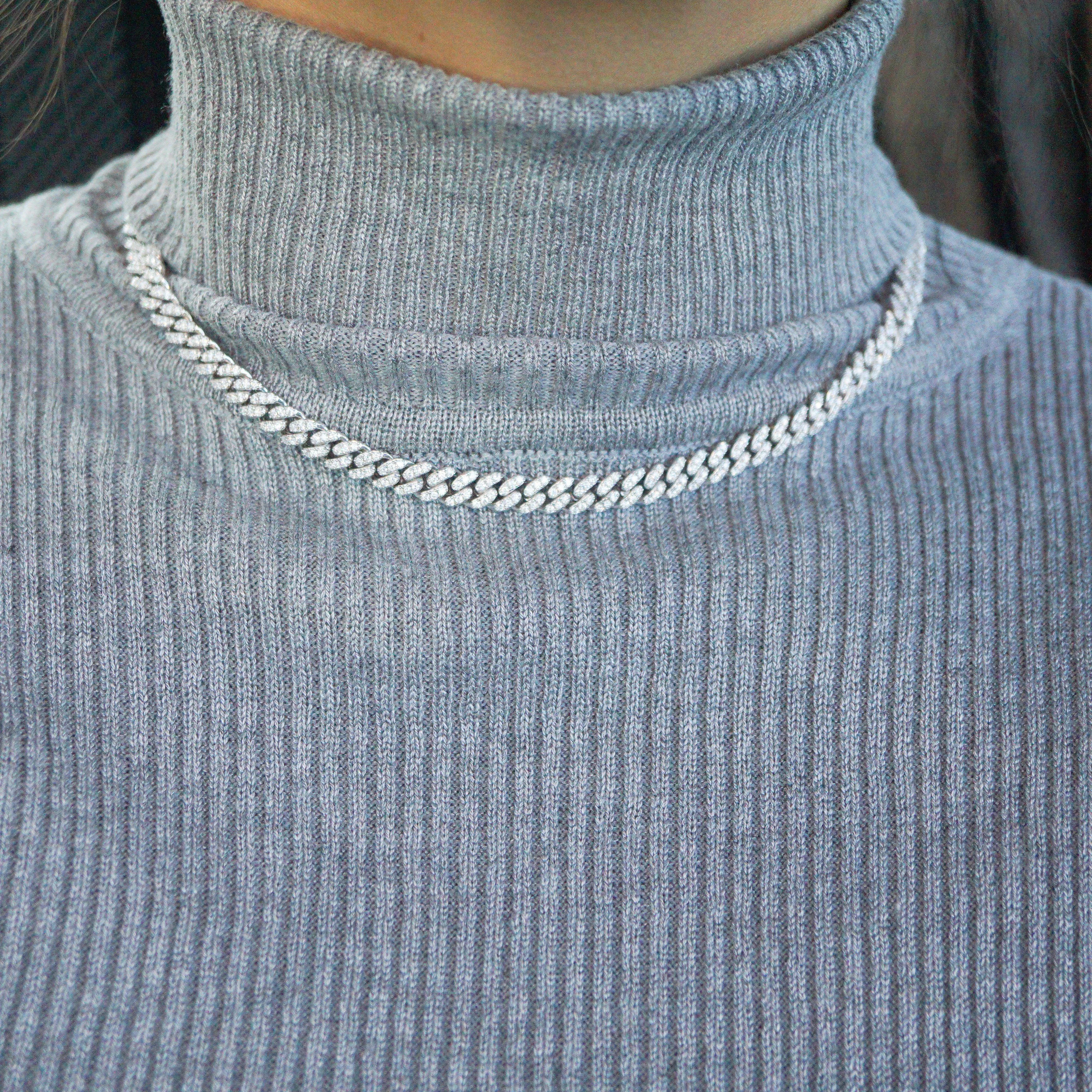 MOISSANITE CUBAN LINK CHAIN NECKLACE