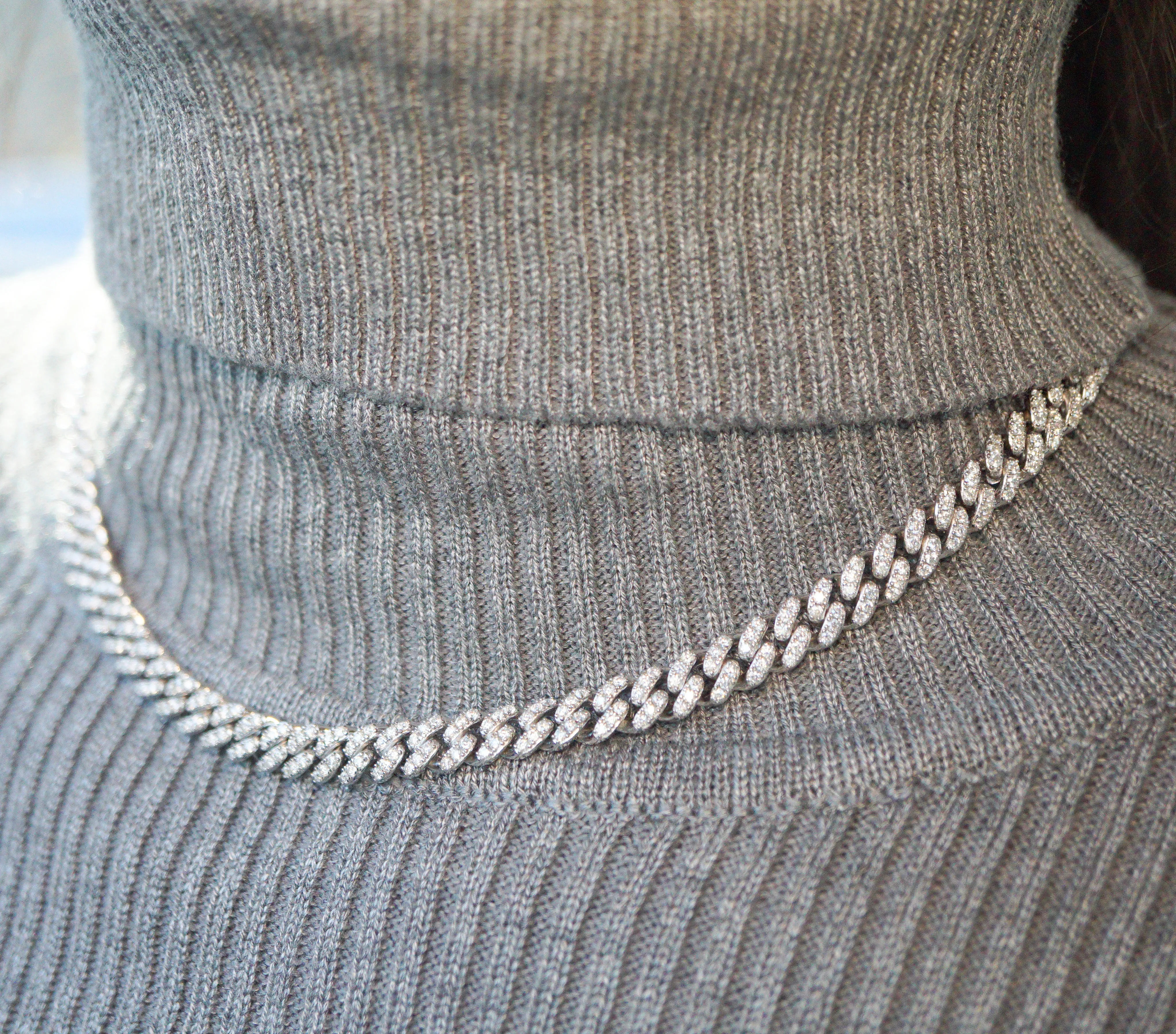 MOISSANITE CUBAN LINK CHAIN NECKLACE