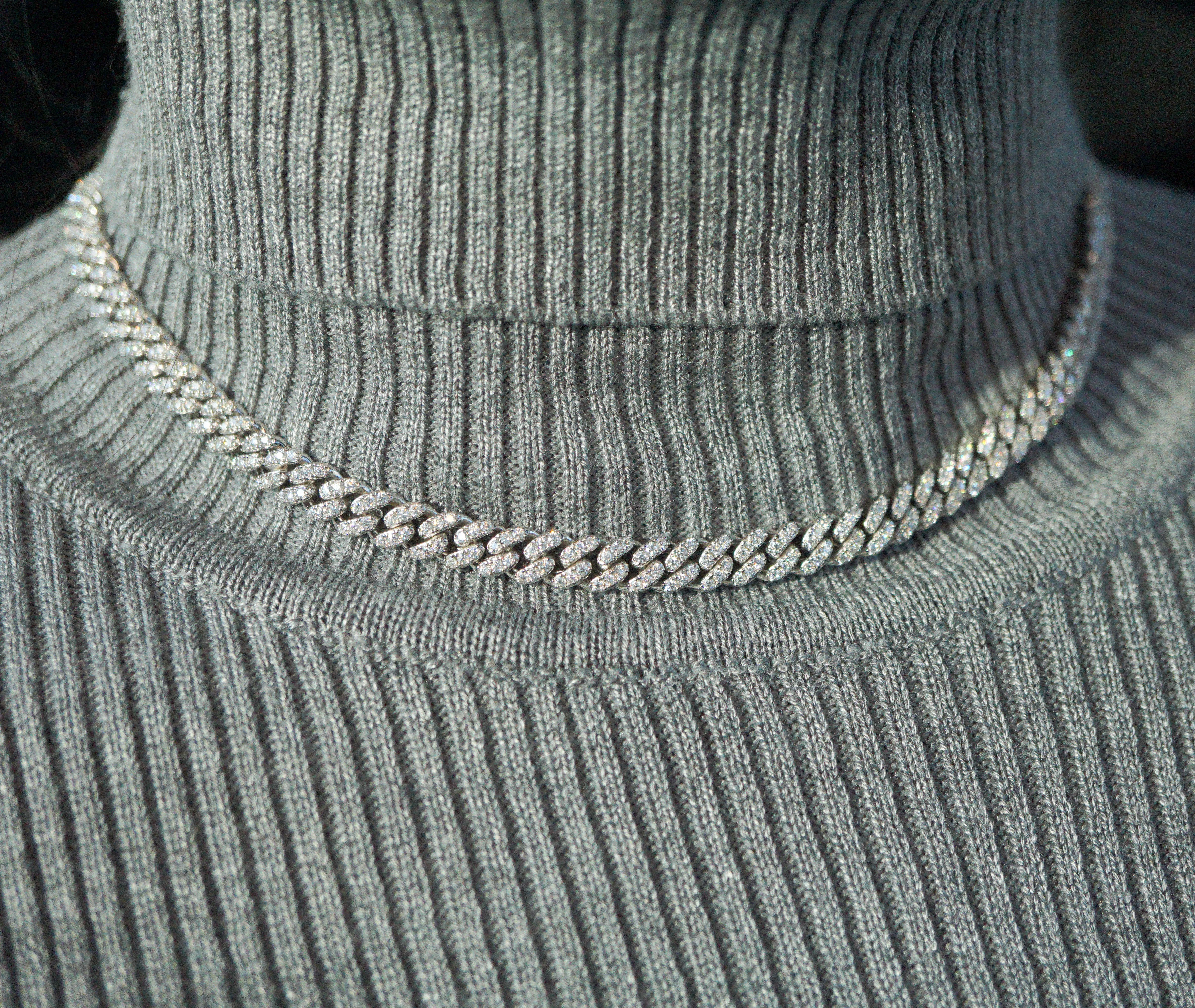 MOISSANITE CUBAN LINK CHAIN NECKLACE