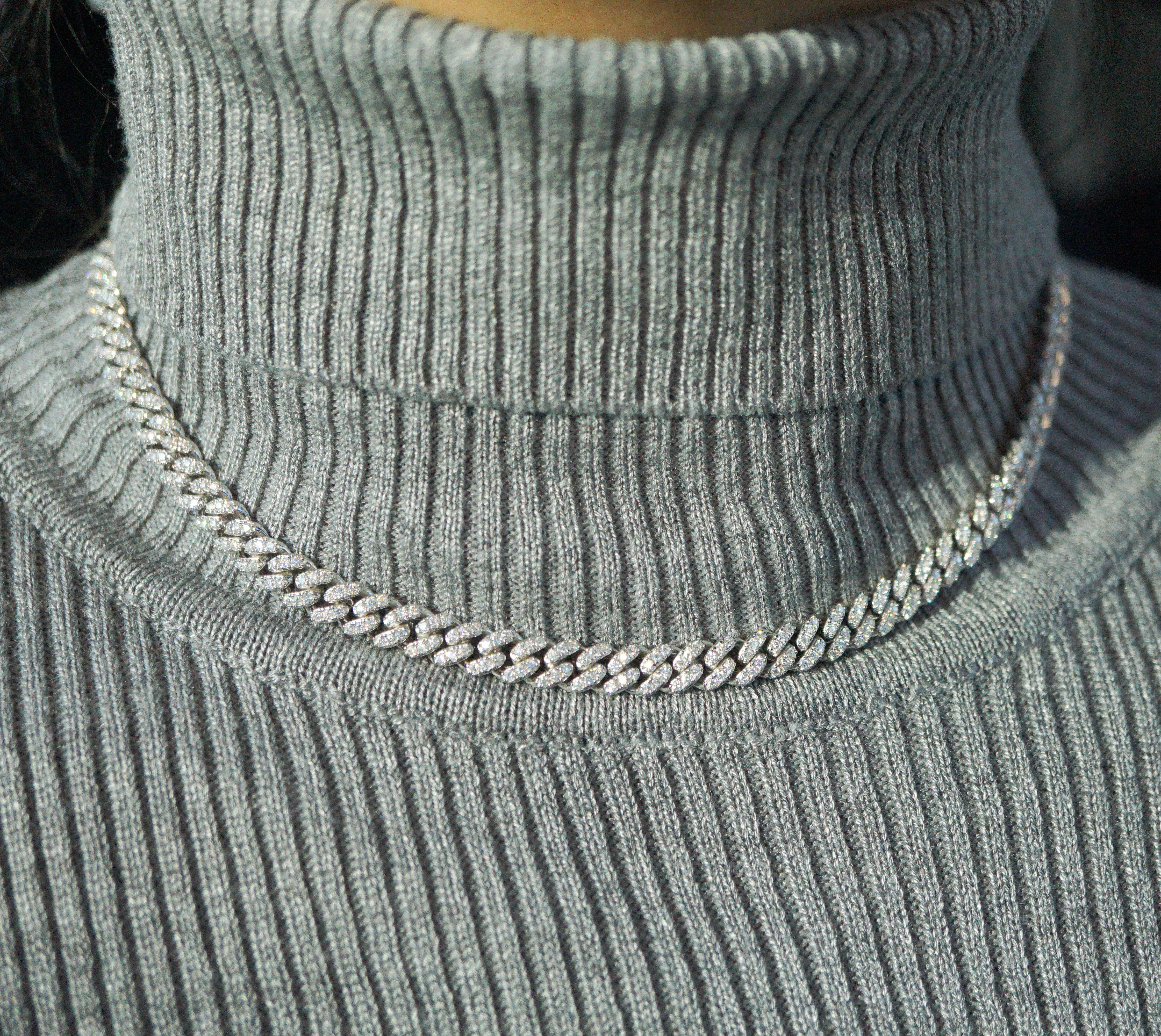 MOISSANITE CUBAN LINK CHAIN NECKLACE