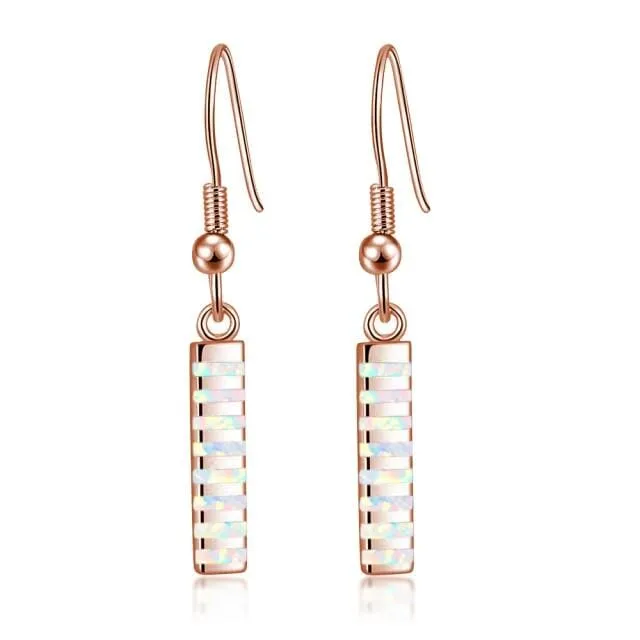 Multicolor Fire Opal Dangle Earrings