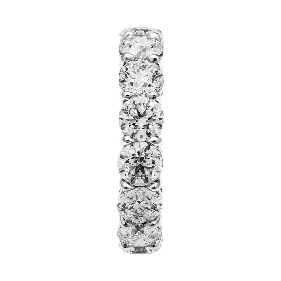 NIA 6 Carat Round Cut Diamond Eternity Band in Platinum 40 pointer GIA Certified By Mike Nekta SIZE 5.75