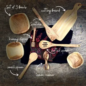 Palestinian Kitchen Olive Wood Gift Set