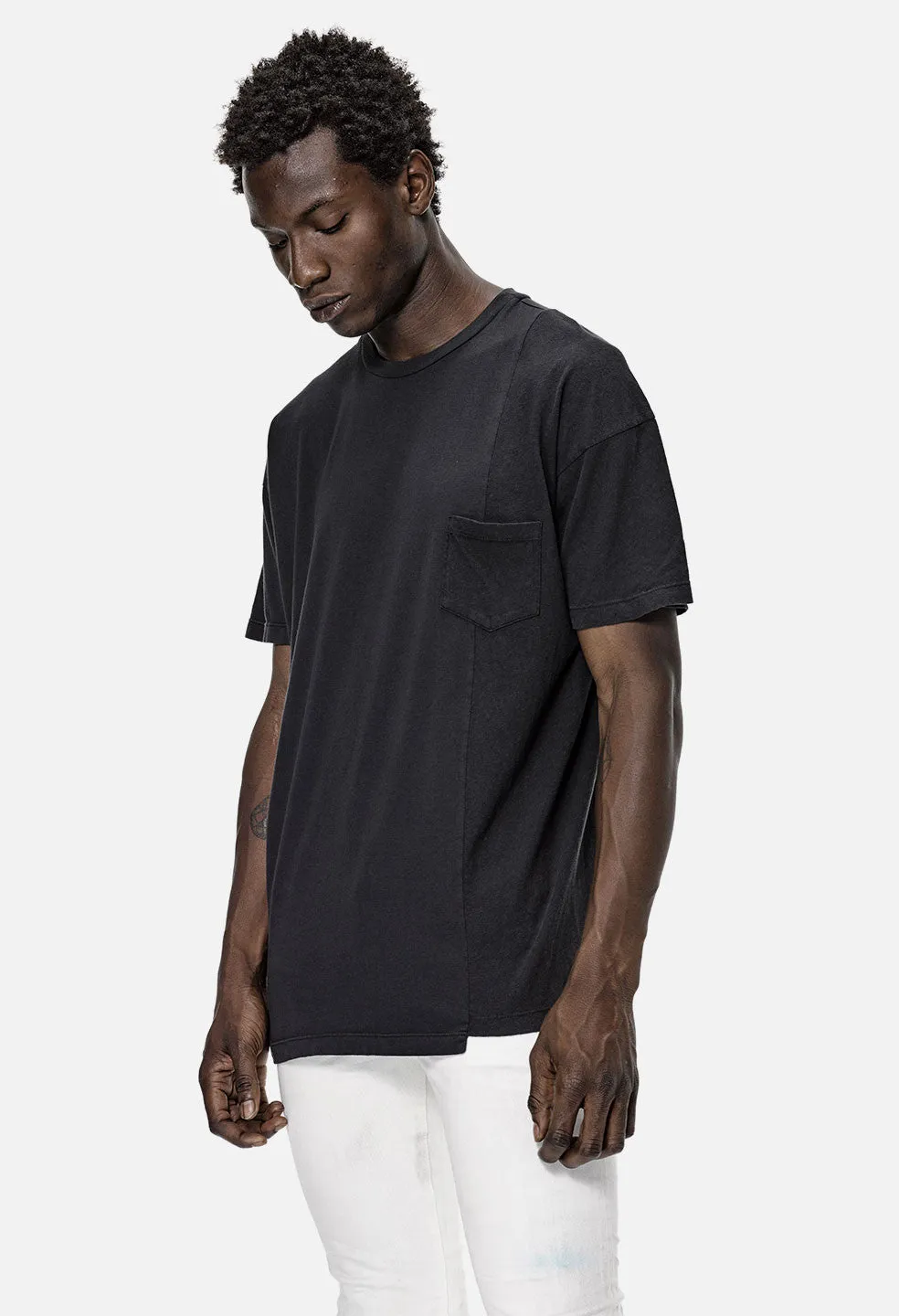 Paneled Pocket Tee / Slate