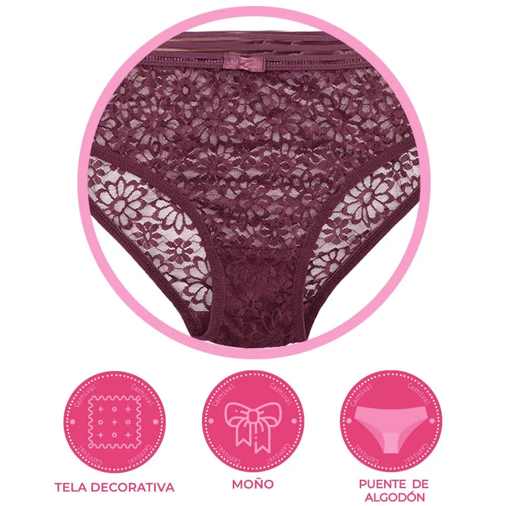 Pantie coordinable con detalles de encaje 74347 Lady  Carnival