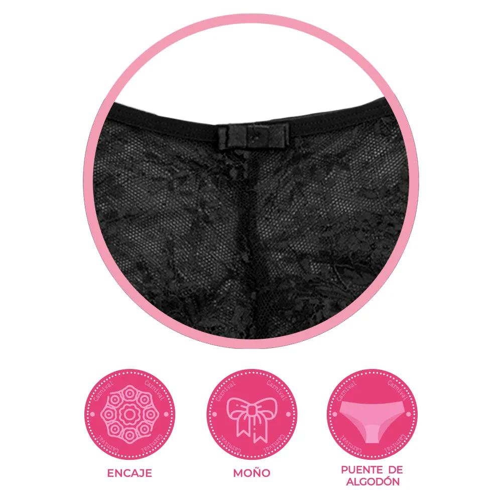 Pantie coordinable con detalles de encaje  74415 Lady Carnival