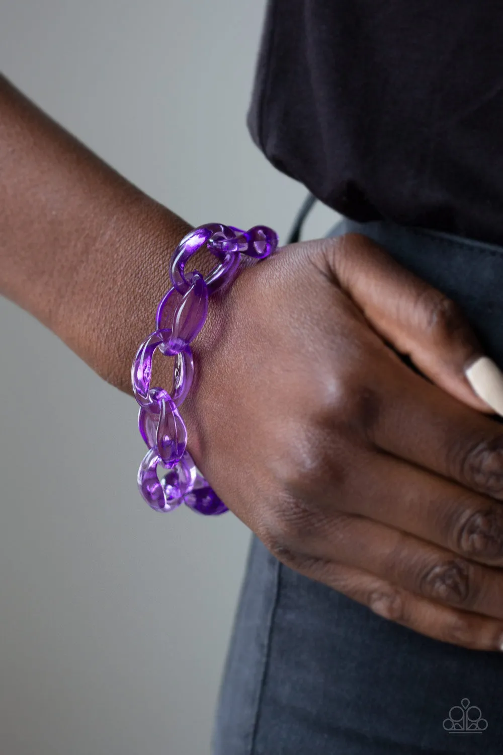 Paparazzi Accessories  - Ice Ice Baby #B8 Peg - Purple Bracelet