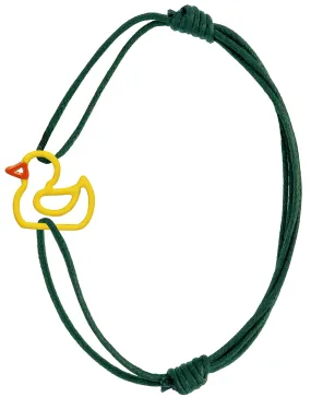 PATITO ENAMEL YELLOW CORD BRACELET