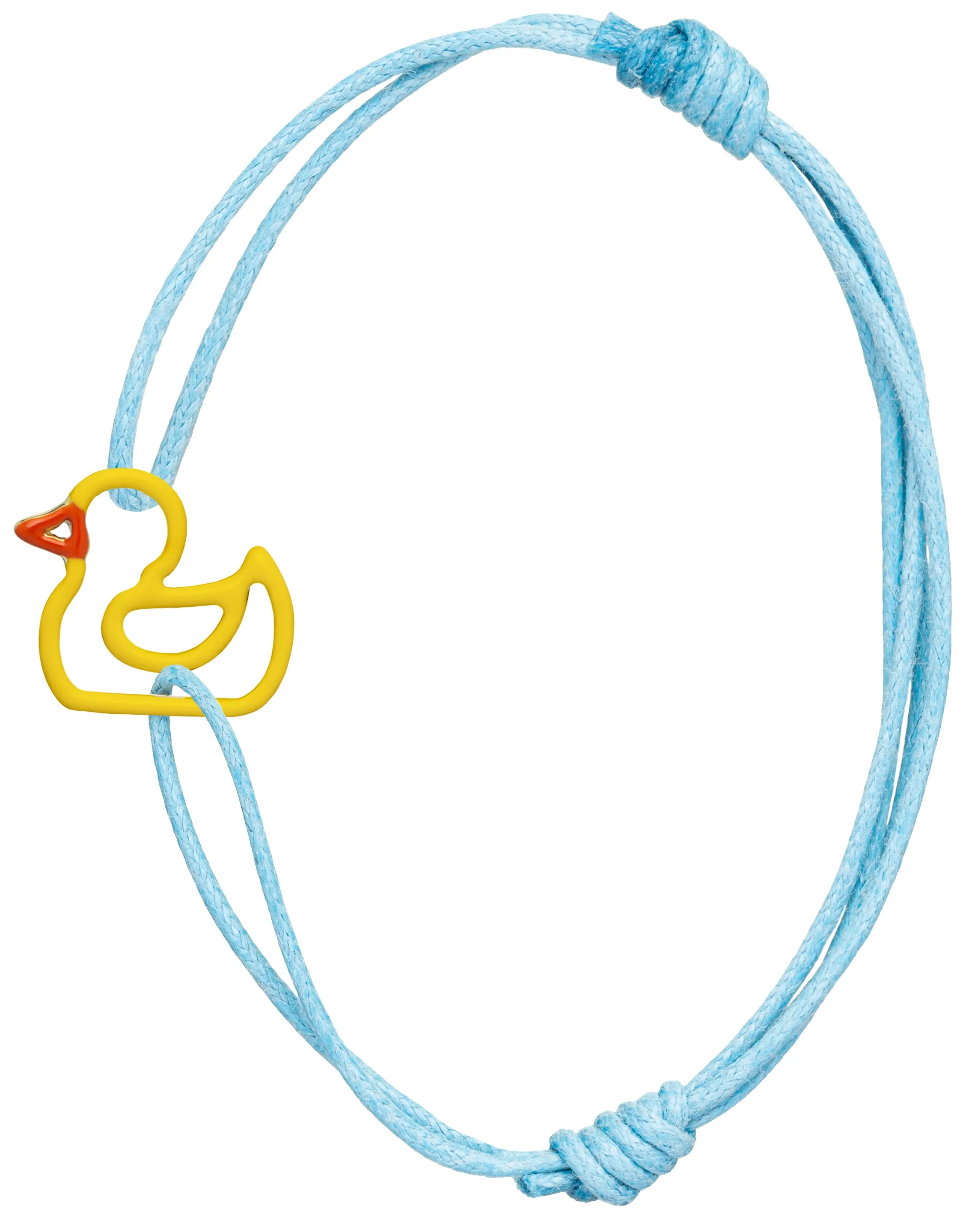 PATITO ENAMEL YELLOW CORD BRACELET