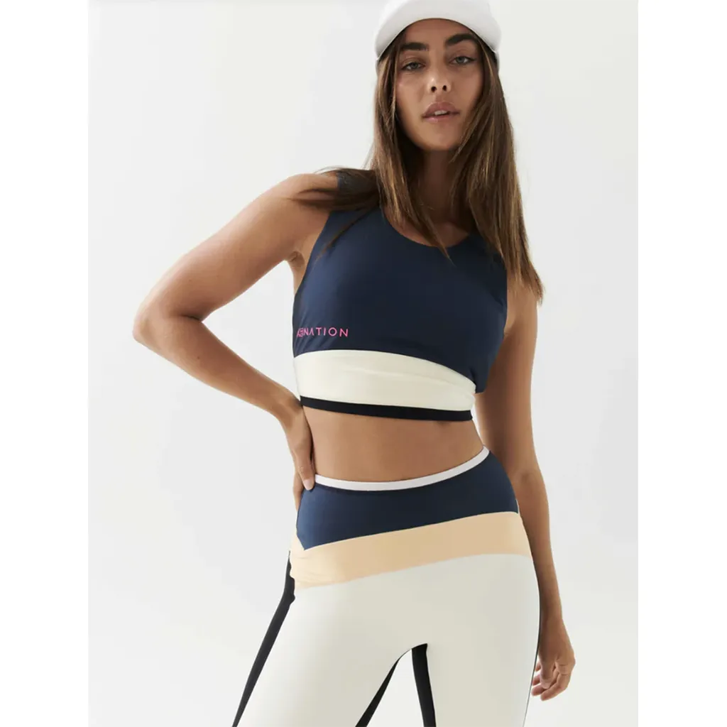 PE Nation Midnight Navy Outline Sports Bra X-Small