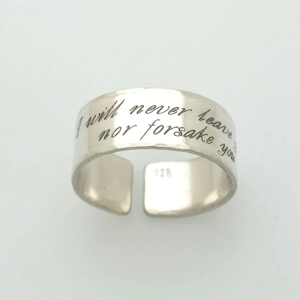 Personalized Thumb Ring in Sterling Silver