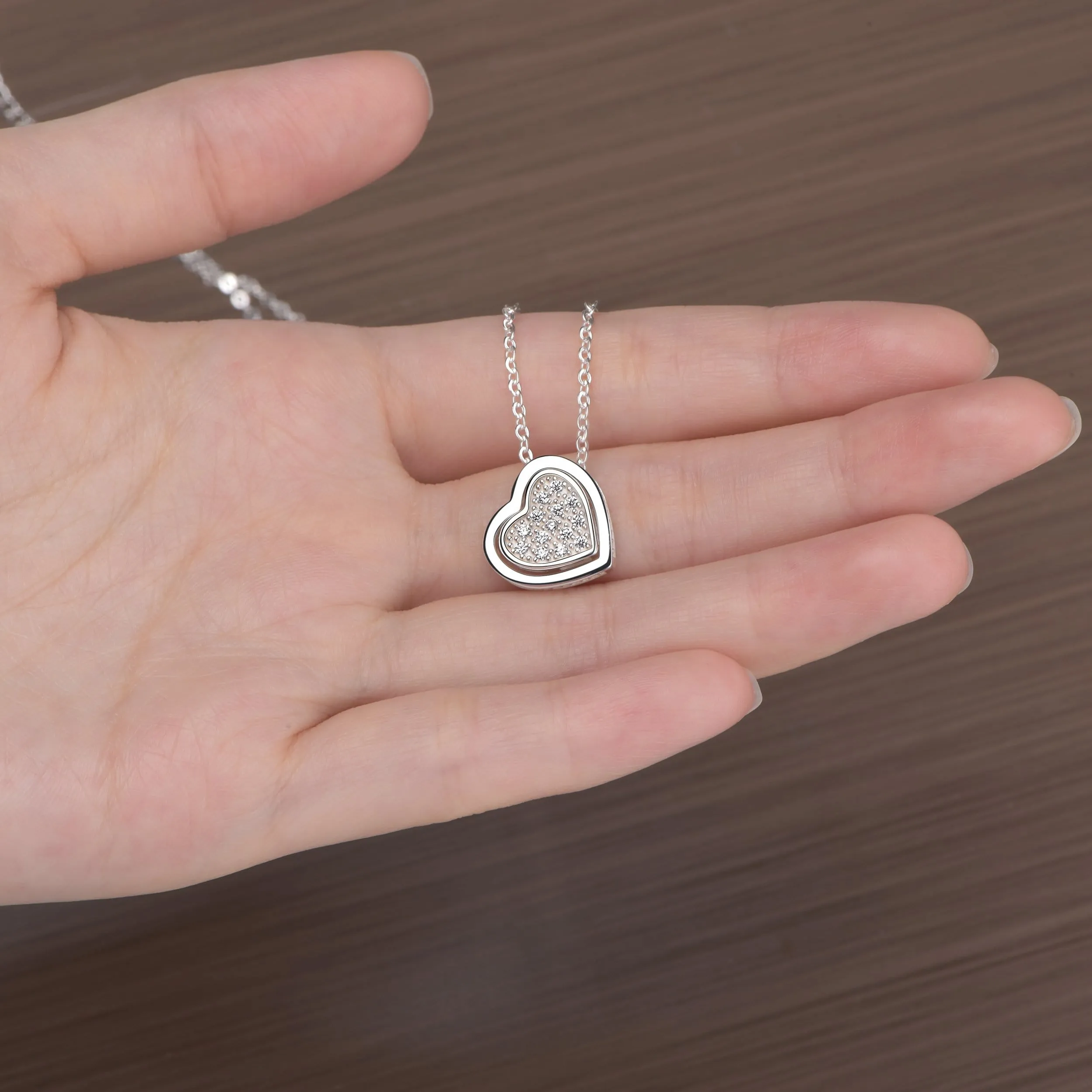 Petite Sterling Silver Heart Necklace