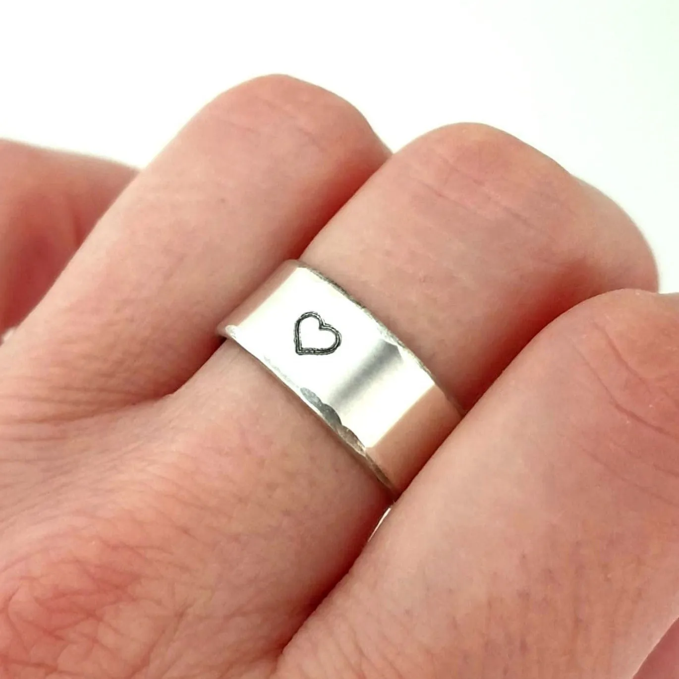 Promise Ring - Little Heart Engraving Ring