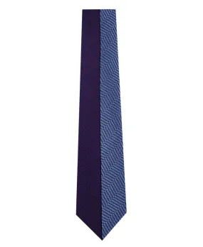 Purple and Blue Vertical Stripe Silk Tie