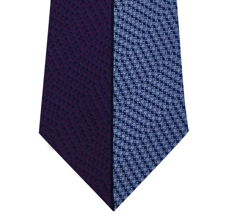 Purple and Blue Vertical Stripe Silk Tie