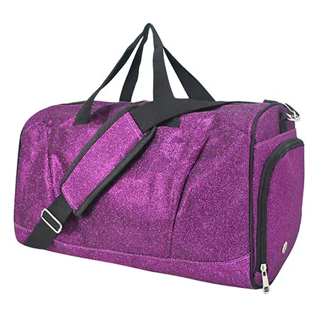 Purple Glitter NGIL Gymnastics Dance and Cheer Duffle Bags