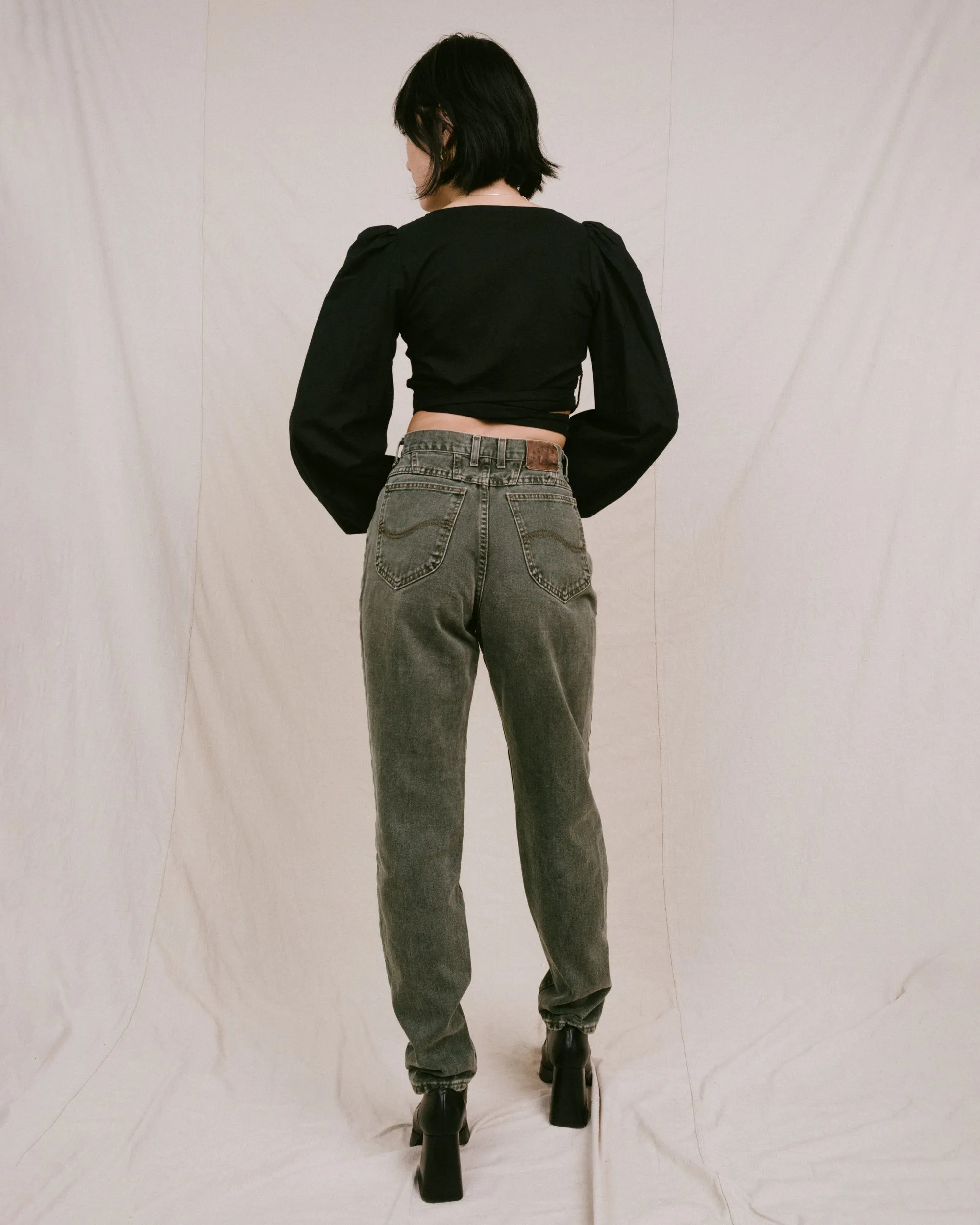 Remade Vintage Flower Denim Pants (S)