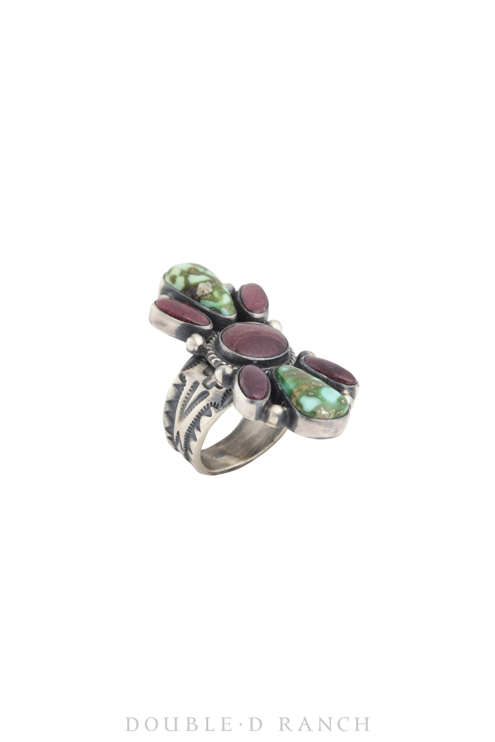 Ring, Statement, Mixed Stones, Hallmark, Adjustable, Contemporary, 1442