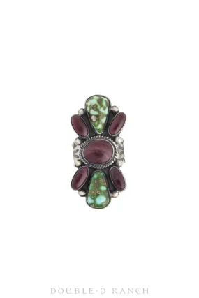 Ring, Statement, Mixed Stones, Hallmark, Adjustable, Contemporary, 1442