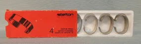 Set of 4 Stelton Stainless Steel Napkin Rings - Very Good Condition