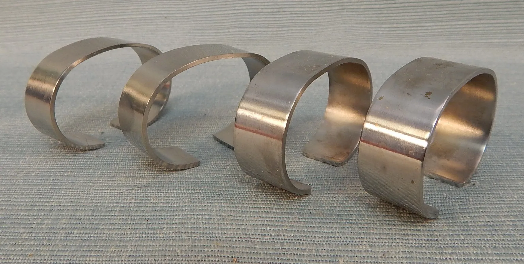 Set of 4 Stelton Stainless Steel Napkin Rings - Very Good Condition