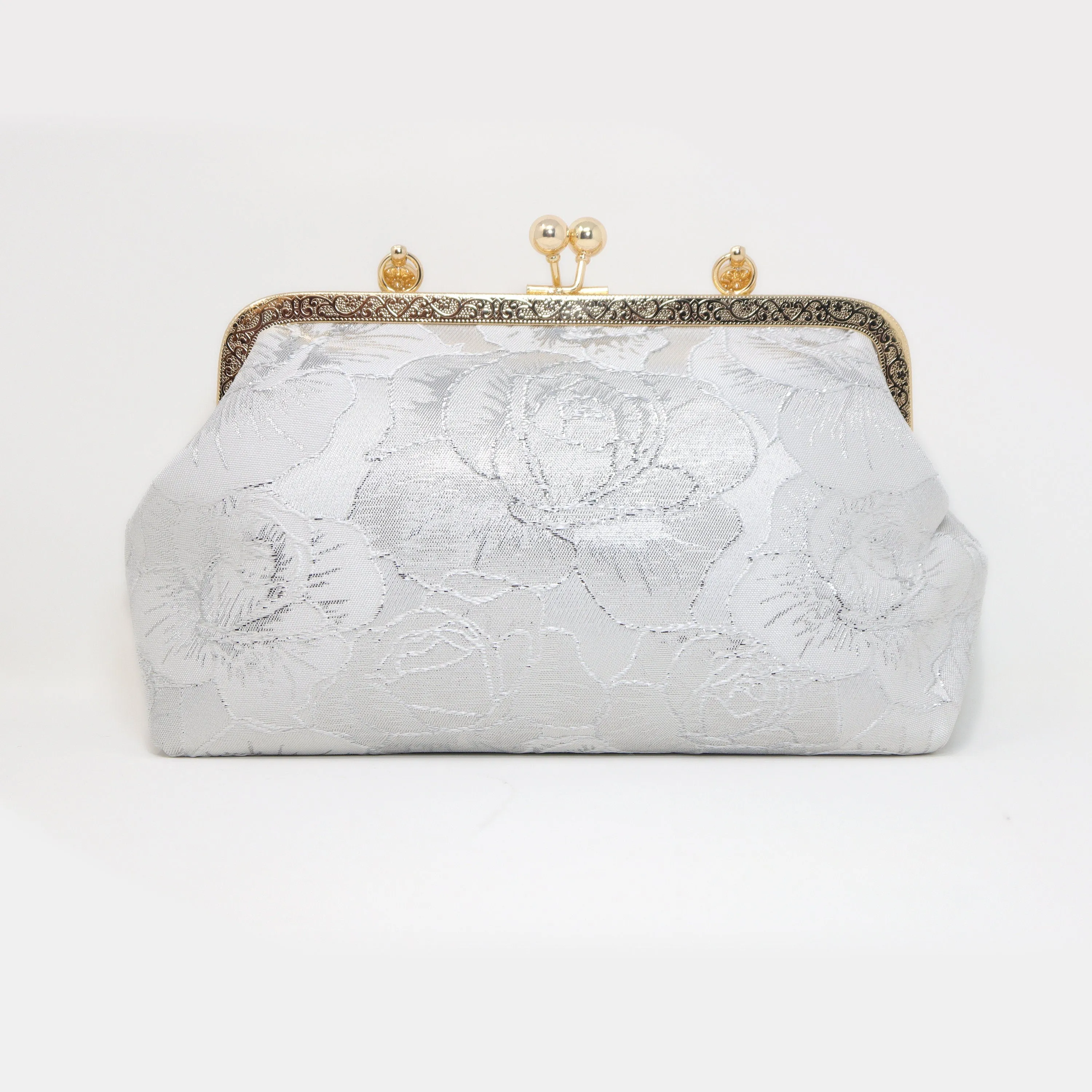 Shimmering White Rose Floral Wedding Bag, Statement Bag, Evening Clutch, Wedding Clutch, Bridal Clutch, White Cross Body Bag