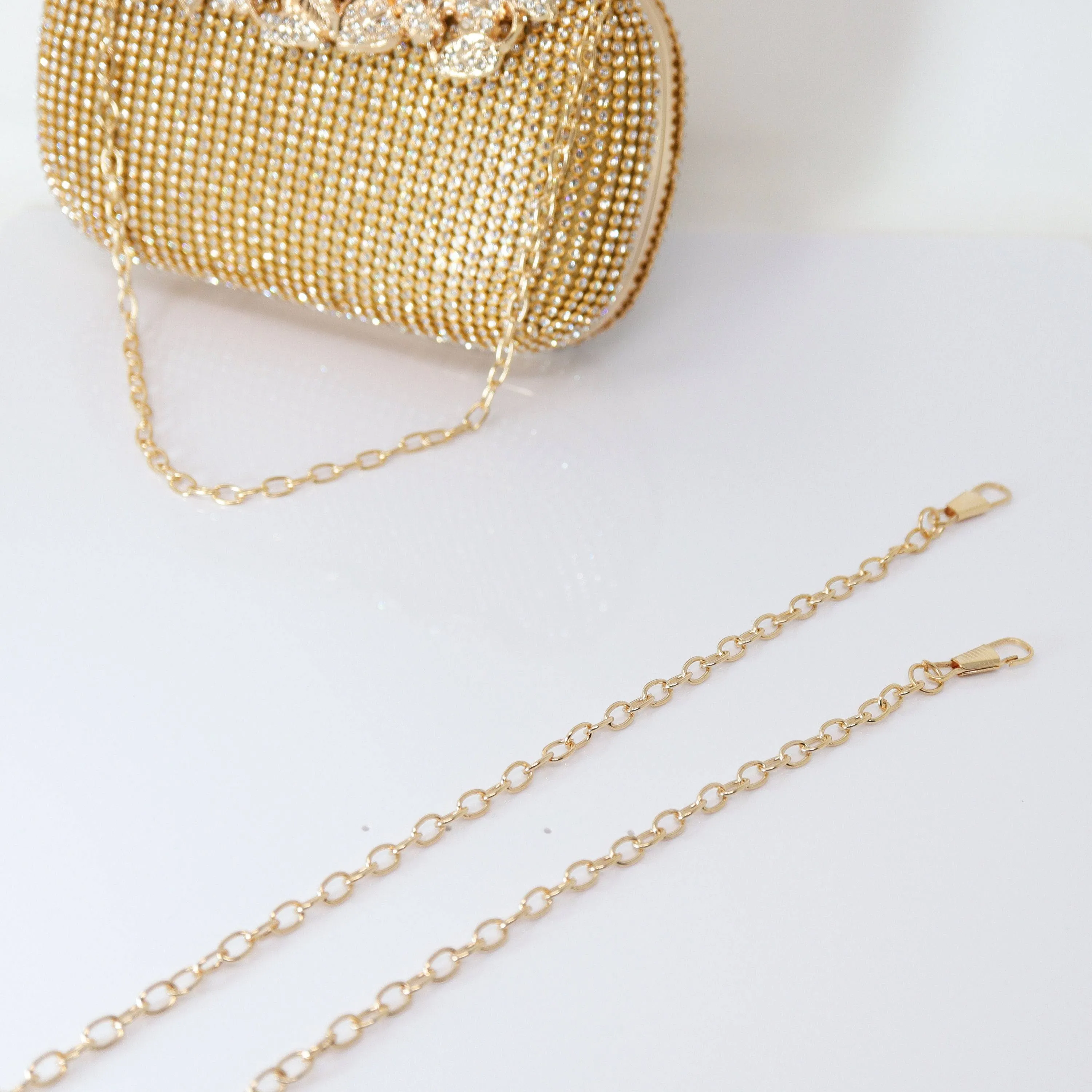 Silver & Gold Crystal Wedding Clutch, Statement Bag, Evening Clutch, Wedding Clutch, Bridal Bag, White Cross Body Bag