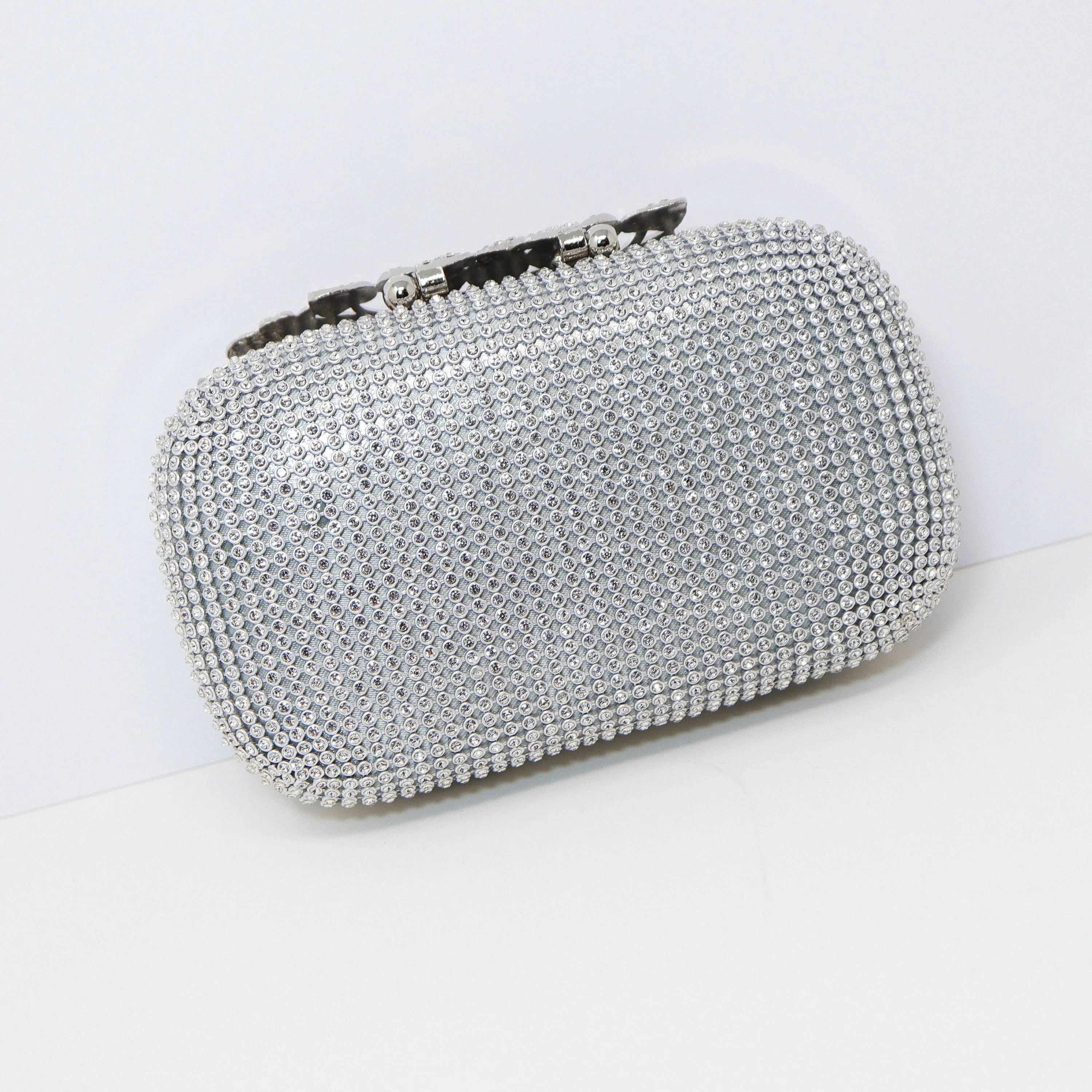 Silver & Gold Crystal Wedding Clutch, Statement Bag, Evening Clutch, Wedding Clutch, Bridal Bag, White Cross Body Bag