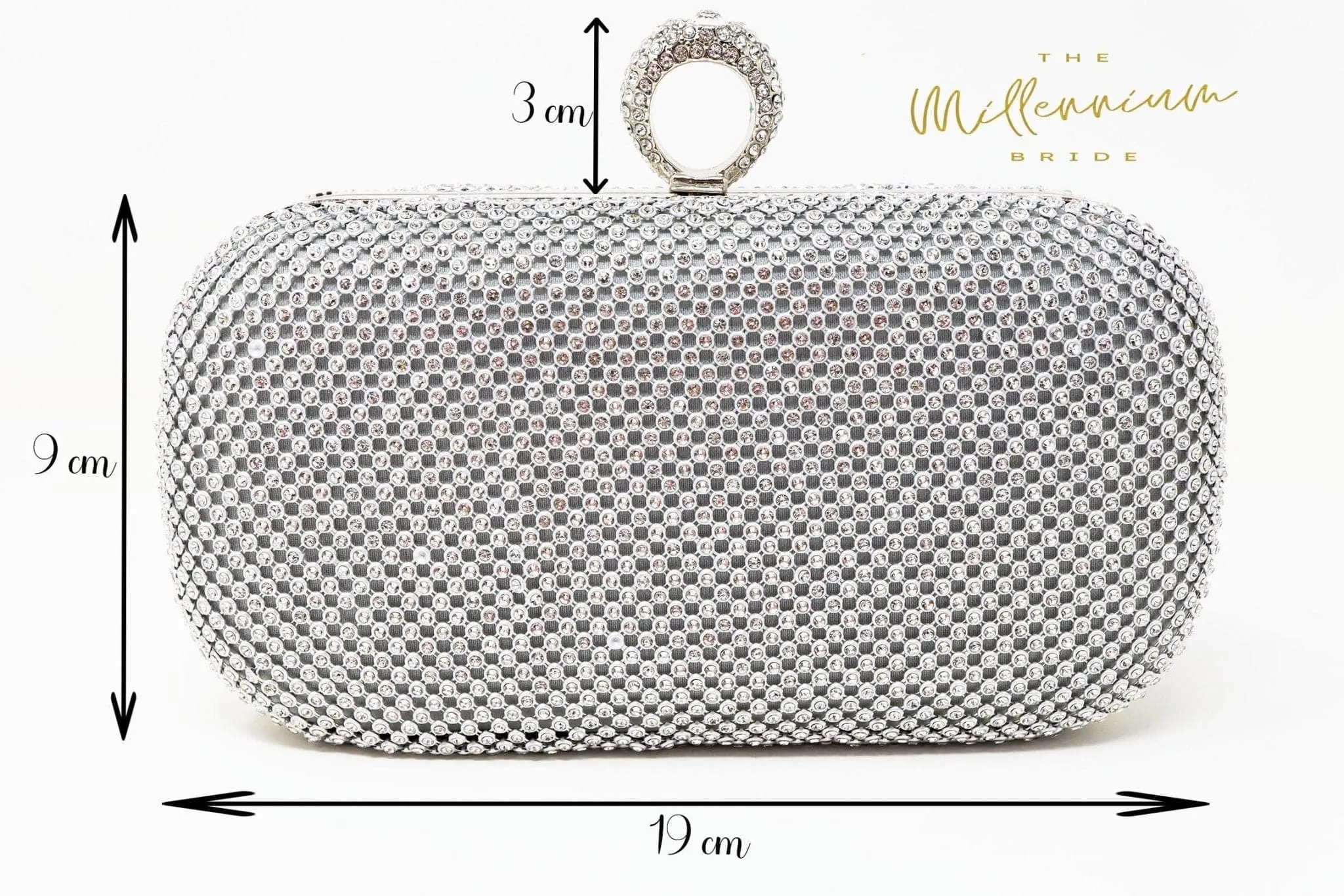 Silver Crystal Wedding Clutch, Statement Bag, Evening Clutch, Wedding Clutch, Bridal Bag, White Cross Body Bag