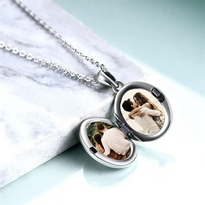 Sterling Silver Locket Necklaces That Hold Pictures Turtle Necklace Gifts for Women Teens Birthday