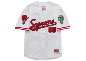 Supreme Mitchell & Ness Downtown Hell Baseball Jersey White