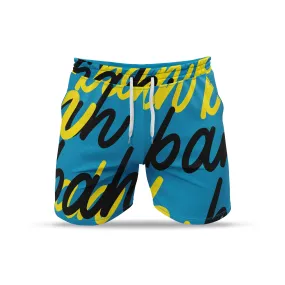 The Bah Script Collection (Independence) Shorts - Aqua