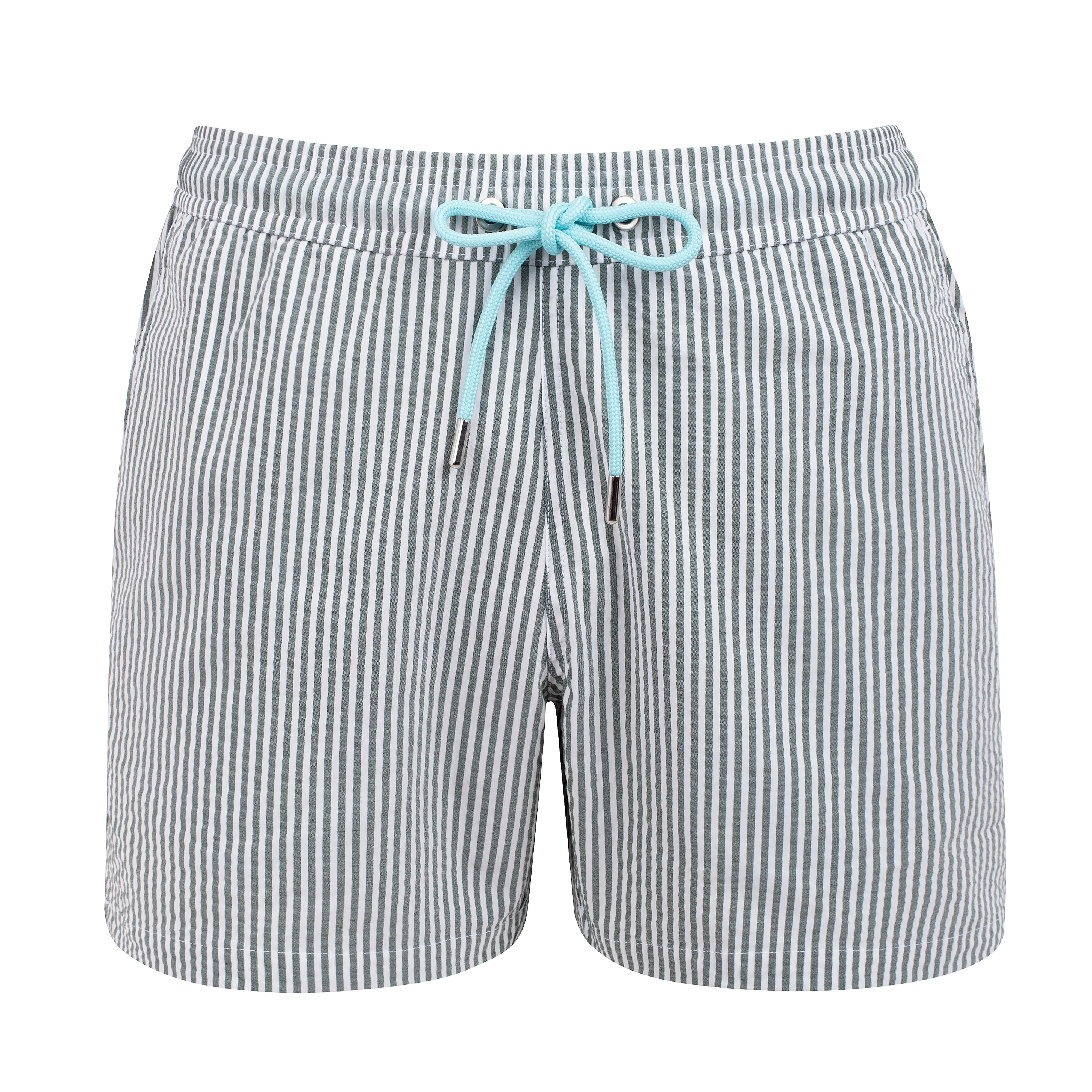 The Croisette Swim Shorts - Off White - Olive