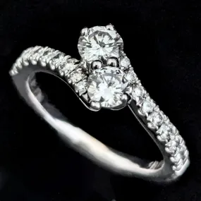 The Keyser - Estate Two Diamond 14k White Gold Ring by EVER US