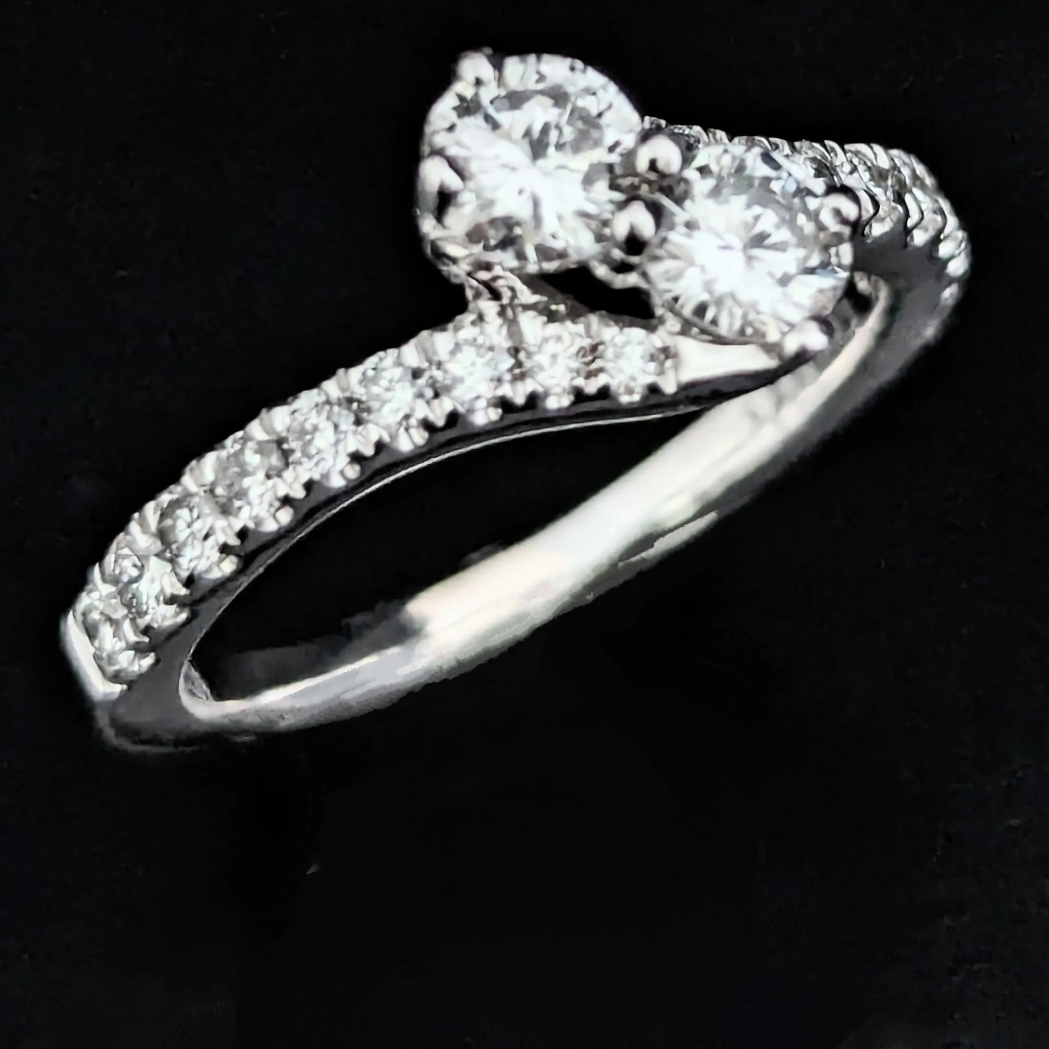 The Keyser - Estate Two Diamond 14k White Gold Ring by EVER US