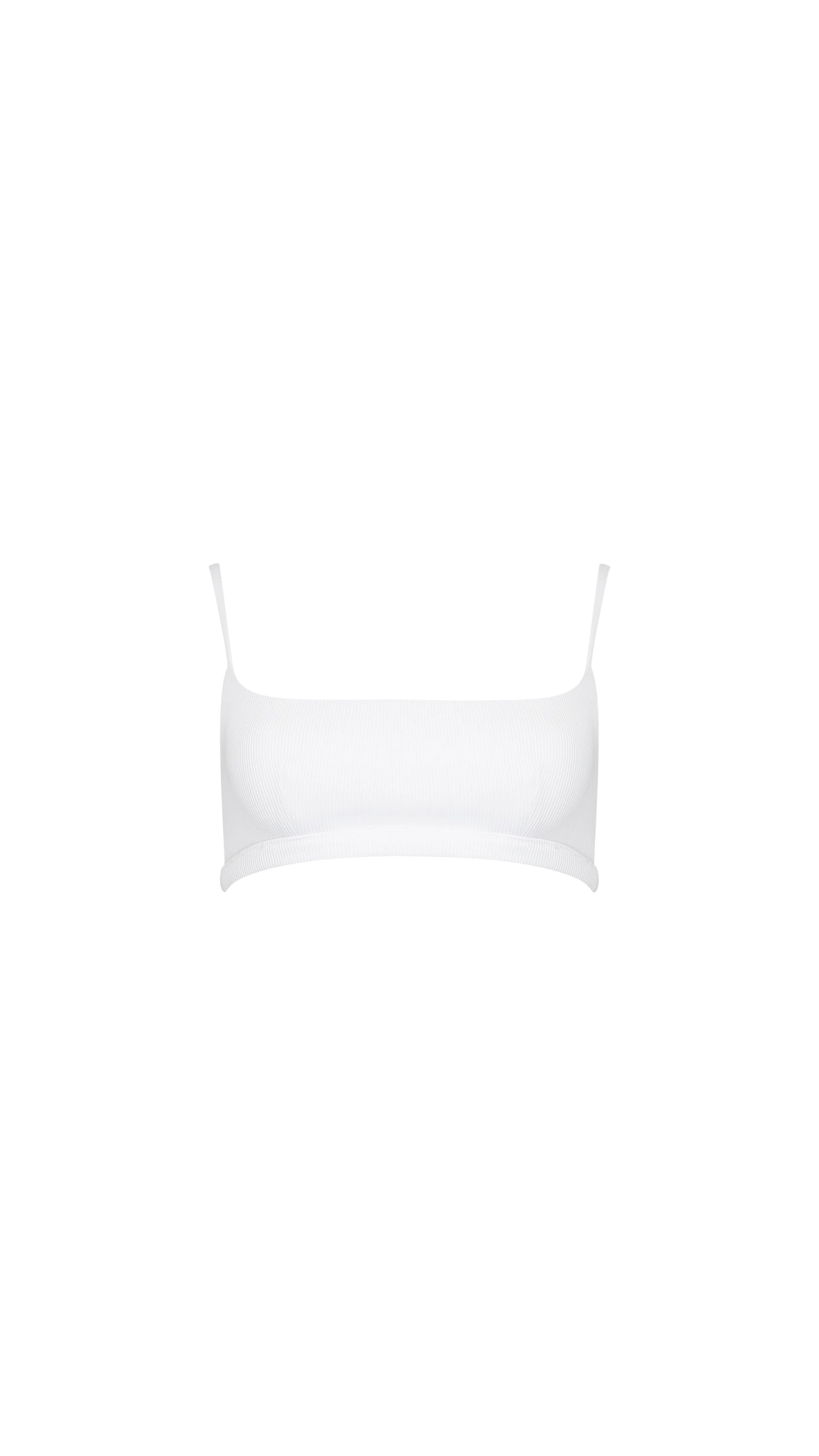 THE MIRAGE RIB TOP - MILKY WHITE