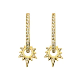 Three Stories 14K Tiny Love Explosion Starburst Charm Earring