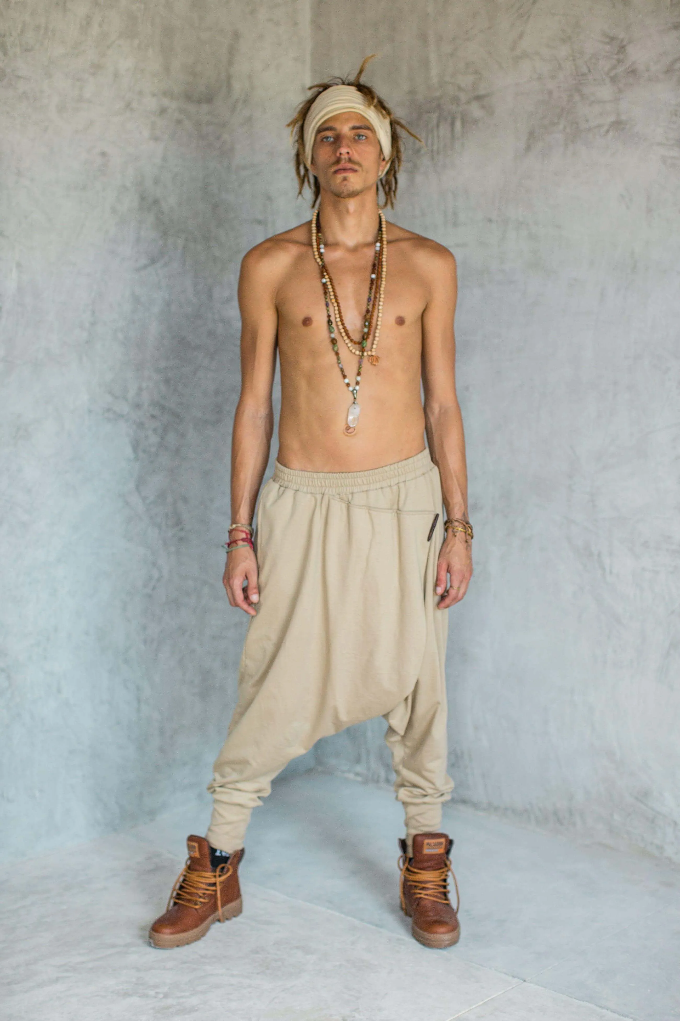 URBAN Ninja - Desert Khaki Cotton Harem Pants