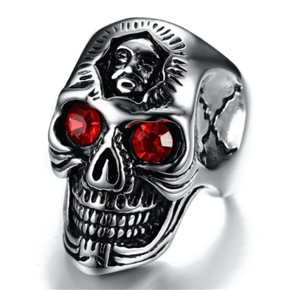 Vintage Crackle Ghost Head Ring