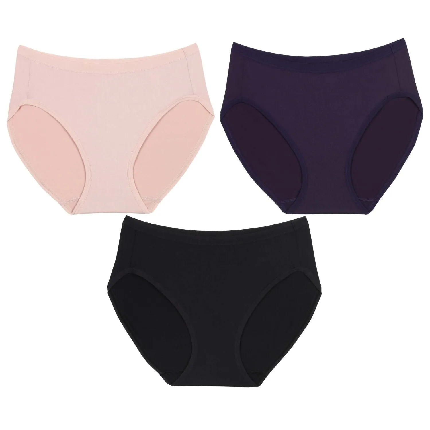 Wacoal Panty pack กางเกงในใส่สบาย รูปแบบบิกินี่ set 3 ชิ้น รุ่น WU1T34 คละสี (สีเบจ-สีดำ-สีม่วง)