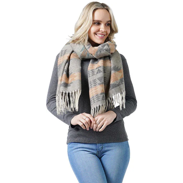 Western Pattern Woven Scarf Shawl