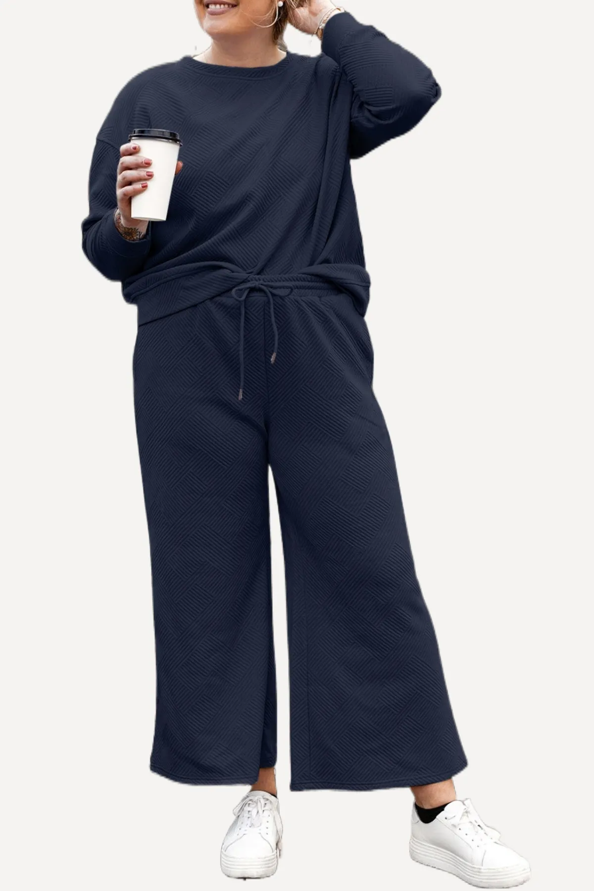 Wide Leg Lounge Pants Set