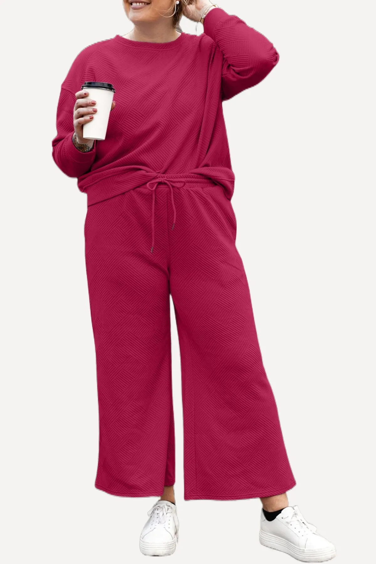 Wide Leg Lounge Pants Set