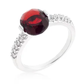 WildKlass Red Oval Cubic Zirconia Engagement Ring